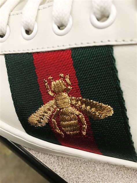 gucci shoes with a bee|Gucci ace embroidered bee shoes.